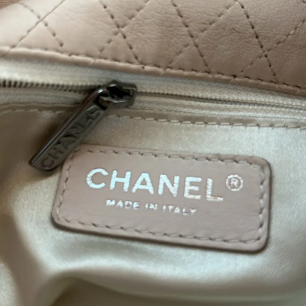 CHANEL lambskin beige